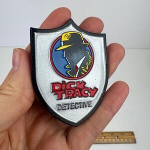 Vtg 90s Dick Tracy Detective Pin Applause Movie Disney Textured Metal READ